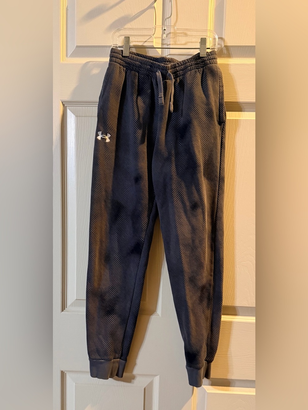 Under Armour Kids Black Jogger Pants with White Logo